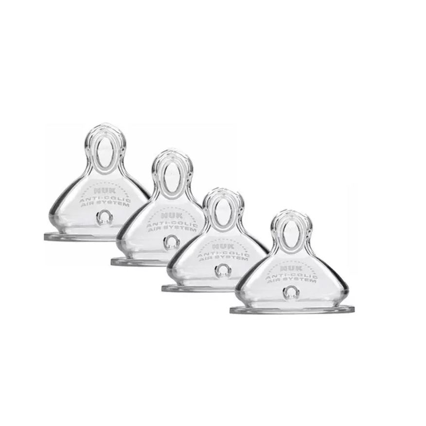 Nuk Kit 4 Bico Reposição para Mamadeira First Choice 0-6Meses Média Consistência Novo