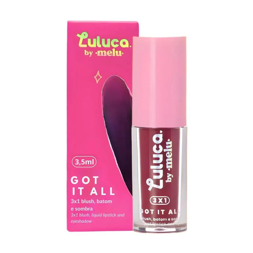Ruby Rose Batom, Blush e Sombra 3X1 Luluca By Melu Got It All Baddie Rr-M1007-5