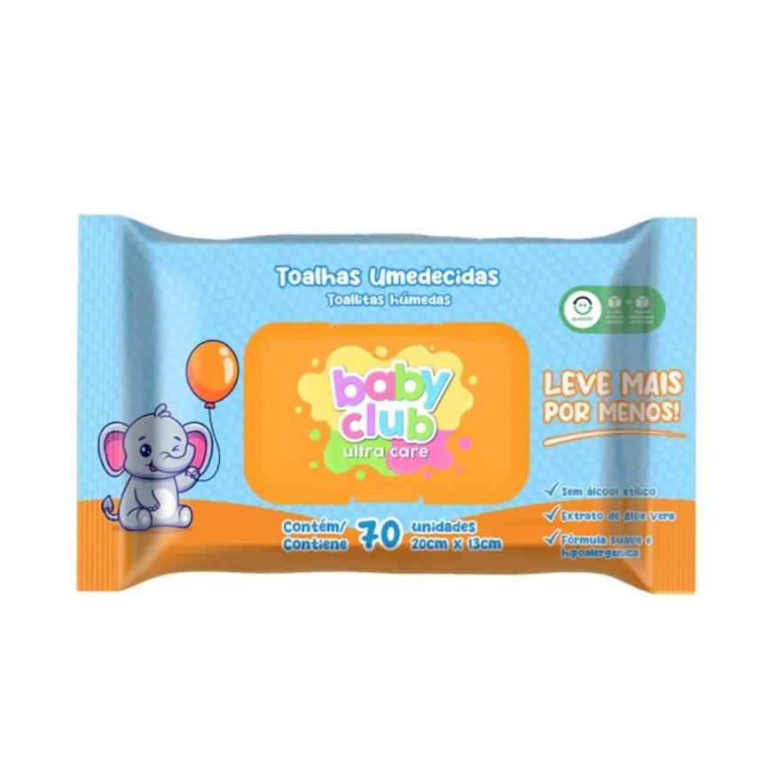 Baby Club Toalhas Umedecidas Tradicional 70 Folhas