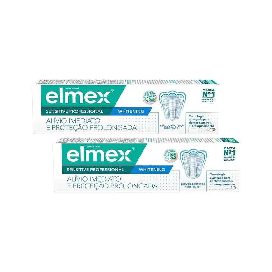 Elmex Kit 2 Cremes Dentais para Sensibilidade Sensitive Professional Whitening 110g