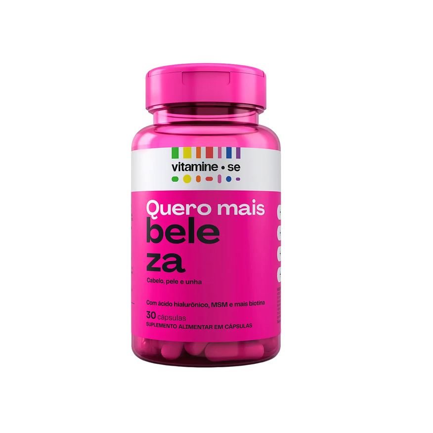 Vitamine-se Polivitamínico Quero Beleza para Cabelos, Pele e Unhas 30 cápsulas