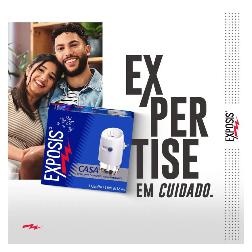 Elétrico Repelente Líquido Exposis Casa Aparelho + Refil 32,9ml