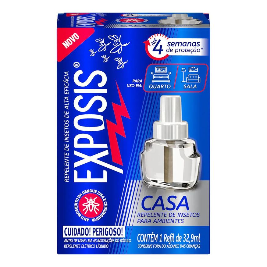 Repelente Refil Elétrico Líquido Exposis Casa 32,9ml
