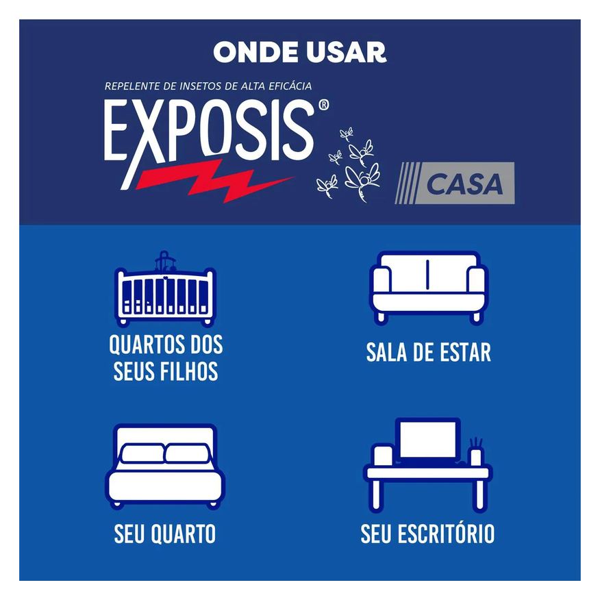 Repelente Refil Elétrico Líquido Exposis Casa 32,9ml