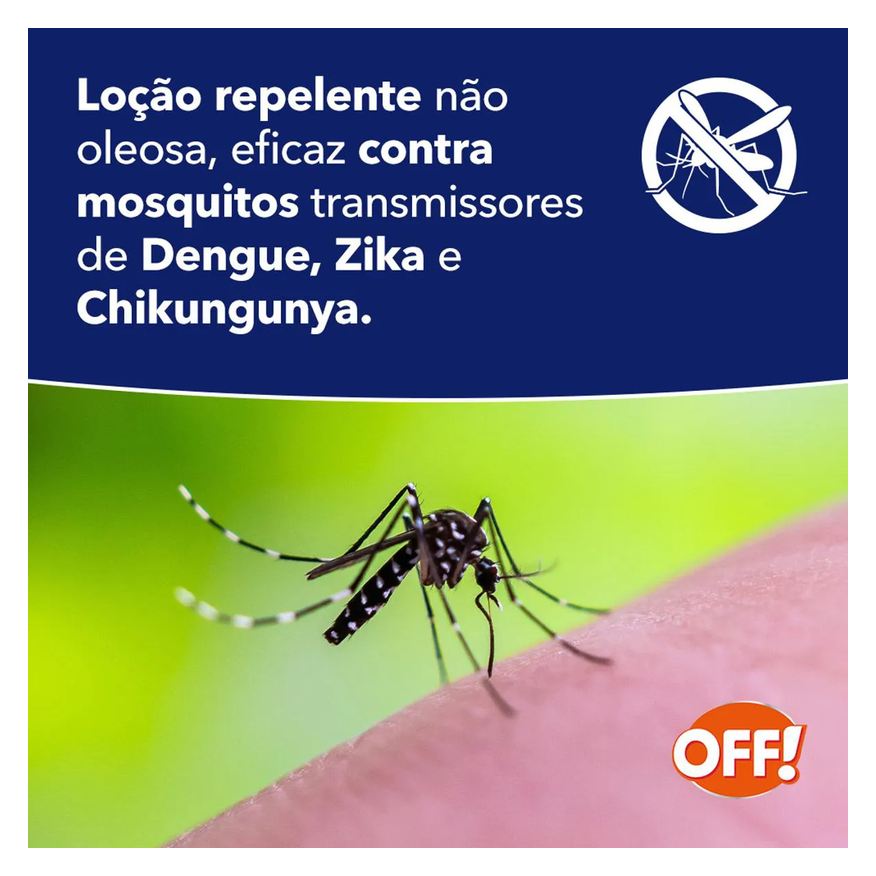 de Repelente Insetos Off! Active com DEET Longa Duração Loção 100ml