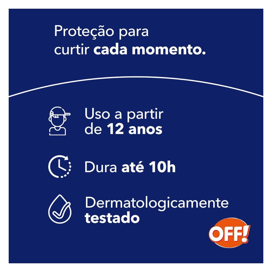 de Repelente Insetos Off! Active com DEET Longa Duração Loção 100ml
