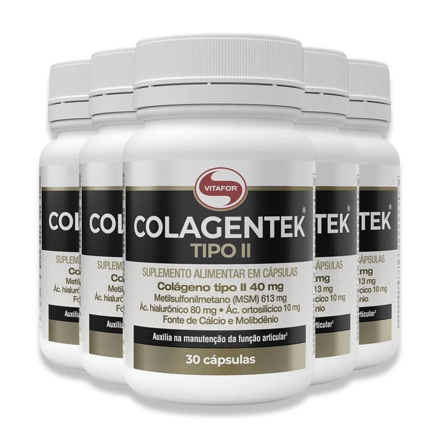 Vitafor Kit 5 Colagentek Tipo Ii 30 Cápsulas
