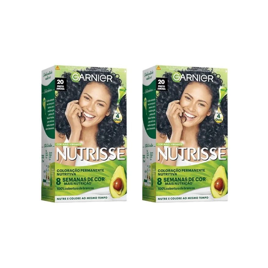 Nutrisse Coloraçao 20 Preto Amora- Kit C/ 2Un