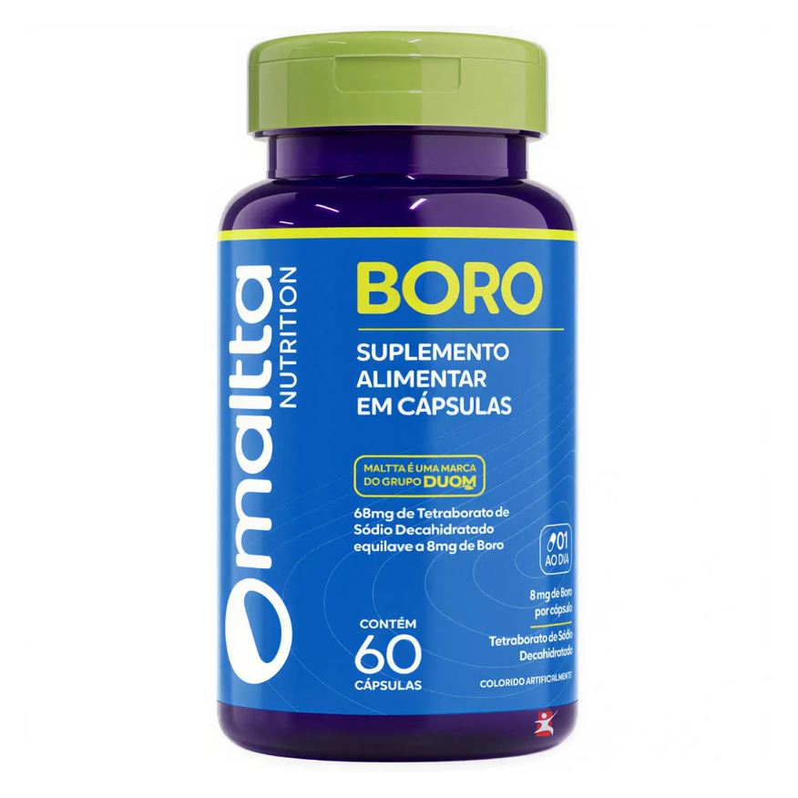 Maltta Nutrition Boro Concentrado 8mg 1 ao Dia 60 Cápsulas Saude do Homem