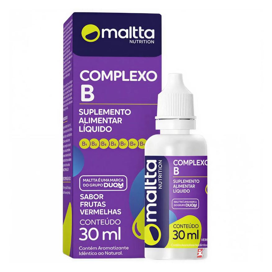 Maltta Nutrition Complexo B 7 Vitaminas Gotas 30ml Frutas Vermelhas