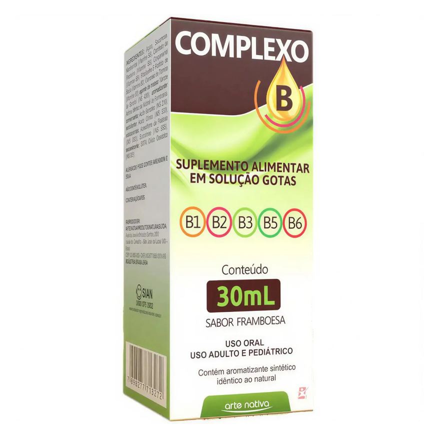 Arte Nativa Complexo B em Gotas com 5 Vitaminas 30ml