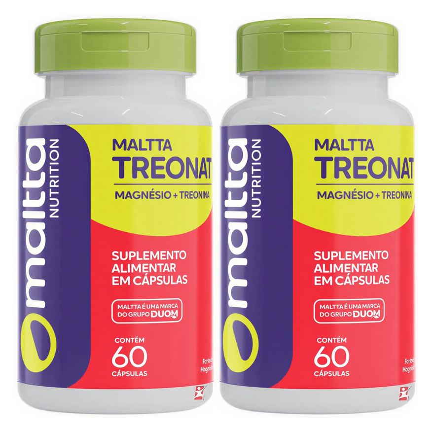 Maltta Nutrition Kit 2 Maltta Treonat Memória - Magnésio + Treonina Total 120 Cápsulas