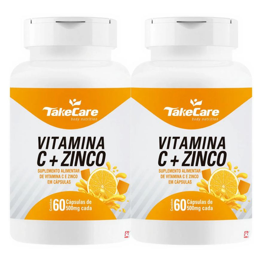 Take Care Kit 2 Vitamina C + Zinco Fórmula Concentrada para Imunidade Total 120 Cápsulas