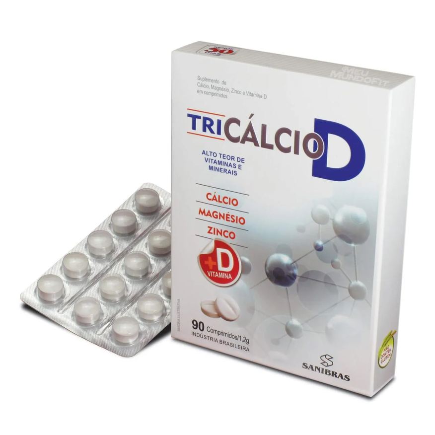 Terra Verde Tri Calcio D Magnénsio Zinco Cálcio e Vitamina D 90 Comprimidos