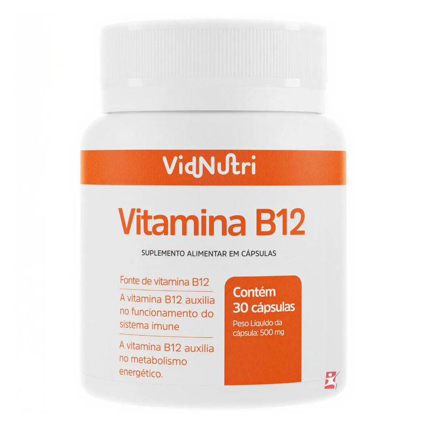 Vidnutri Vitamina B12 Cianocobalamina 1 ao Dia 30 Capsulas