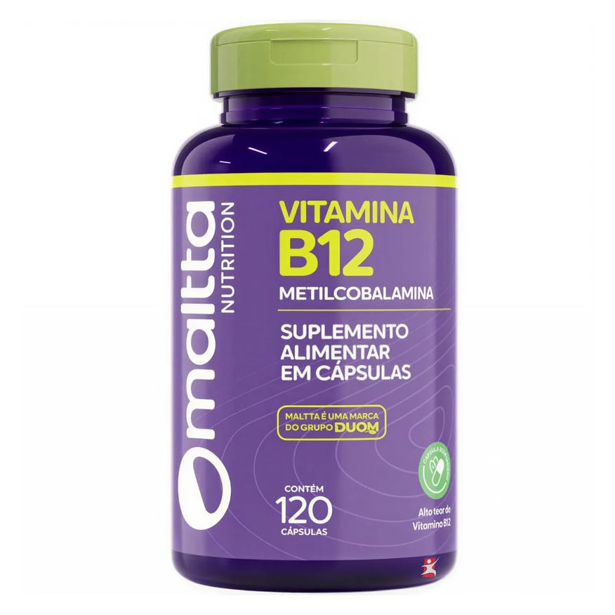 Maltta Nutrition Vitamina B12 Metilcobalamina Concentrada 1 ao Dia 120 Cápsulas Vegetarianas