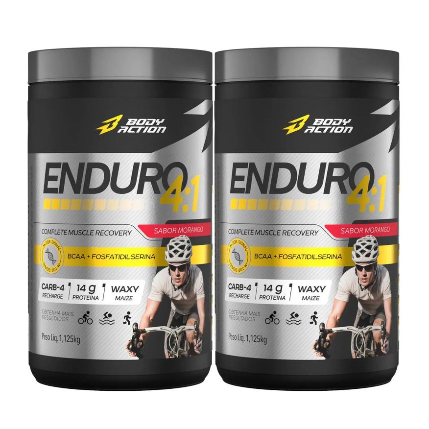 Body Action 2X Pós Treino Enduro 4:1 Morango 1,125kg