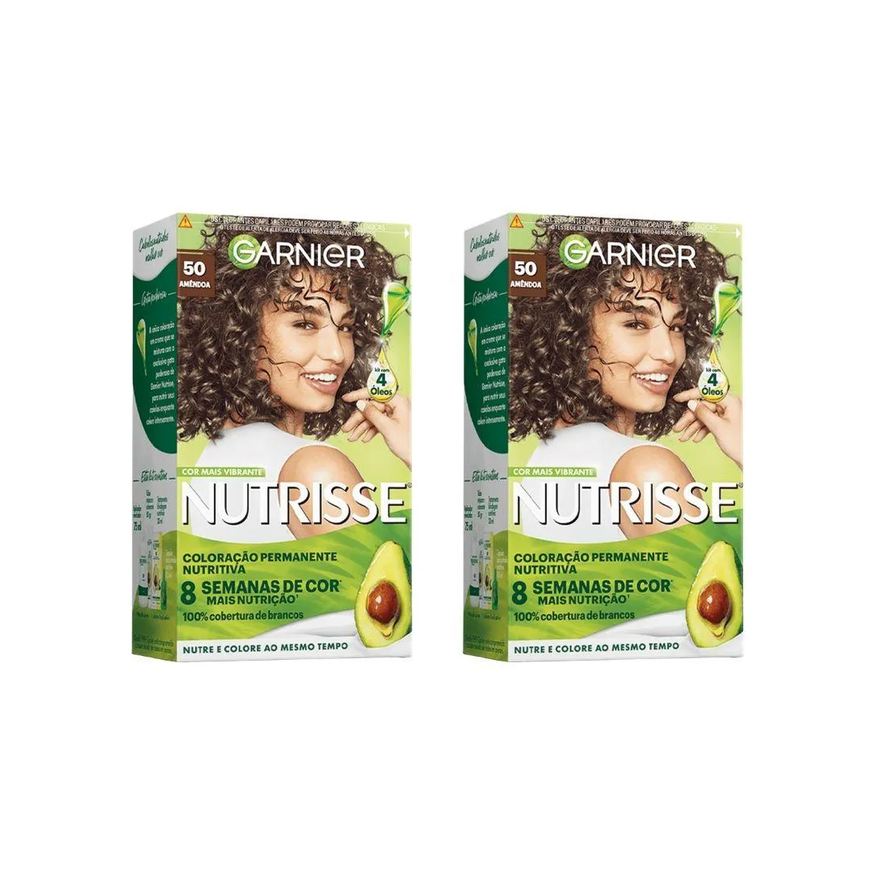 Nutrisse Coloraçao 50 Castanho Claro / Amêndoa - Kit C/ 2Un