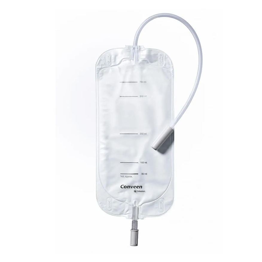 Coloplast Kit Bolsa de Perna Contorno Tubo 600ml Esteril - 10 Unidades