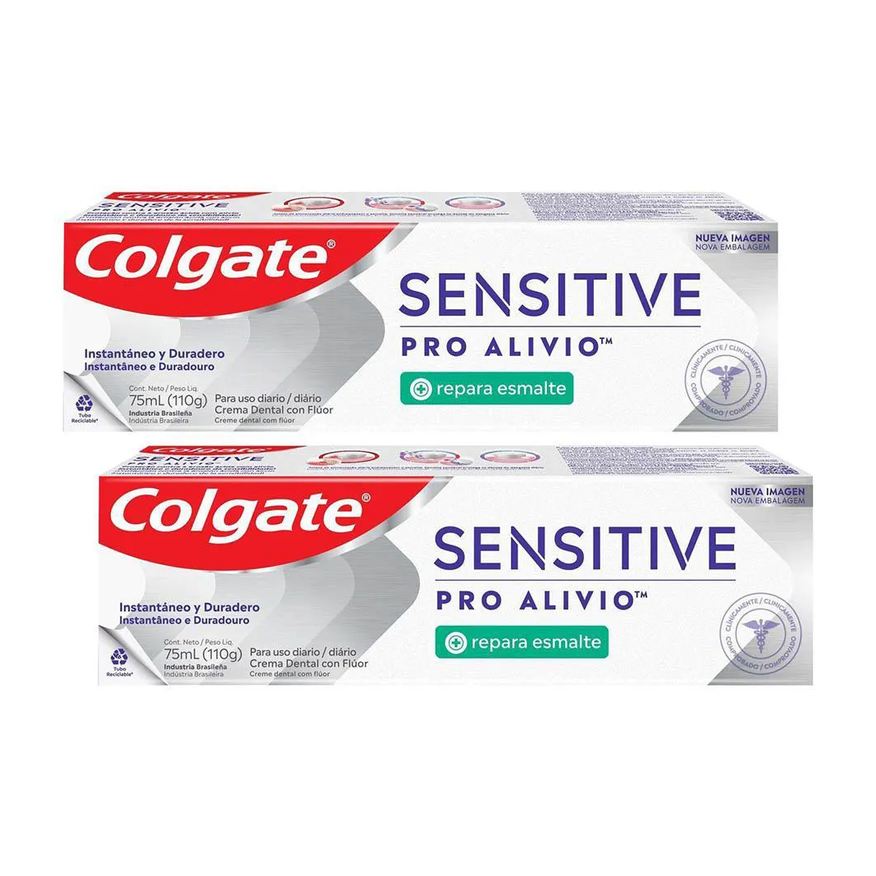 Colgate Kit 2 Cremes Dentais Repara Esmalte Sensitive Pro-Alívio 110g