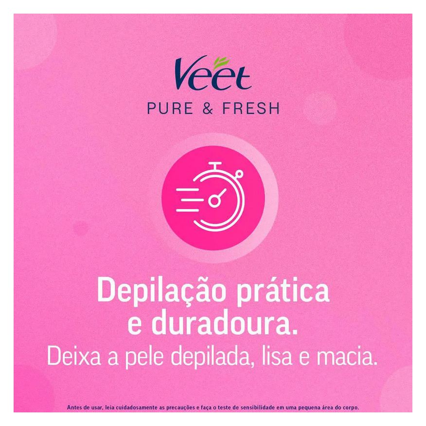 Depilatória Folha Axilas e Virilhas Veet Pure & Fresh 16 unidades
