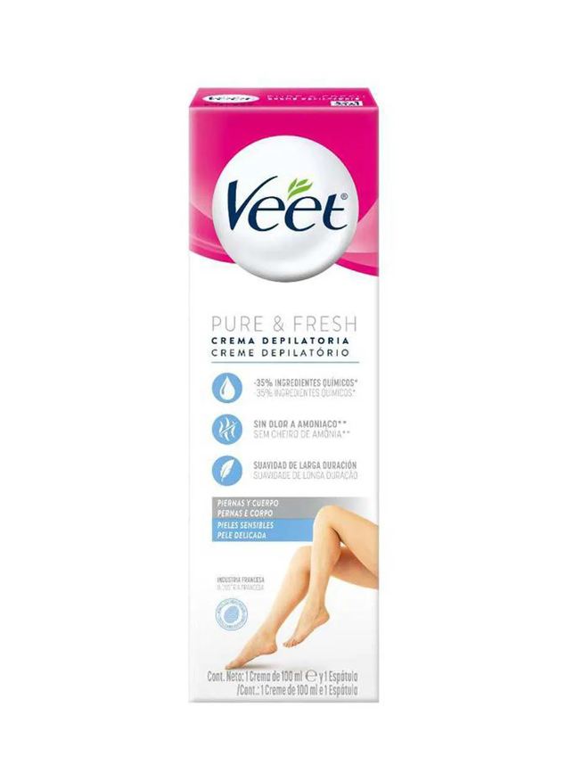 Depilatório Creme Veet Pure & Fresh Pele Sensível 100ml