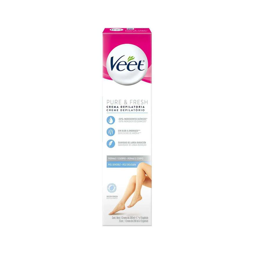 Depilatório Creme Veet Pure & Fresh Pele Sensível 200ml