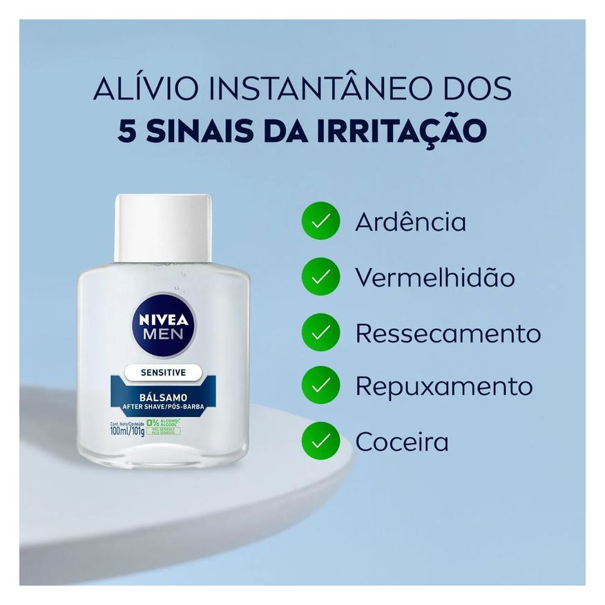 Nivea Loção Bálsamo Pós-Barba Men Sensitive com 100ml