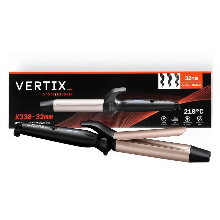 Vertix Modelador de Cachos Profissional X330 Bivolt 32Mm X 130Mm