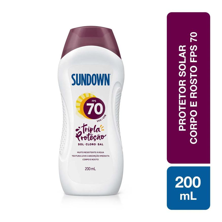 Sundown Protetor Solar Corporal Loção FPS 70 200ml