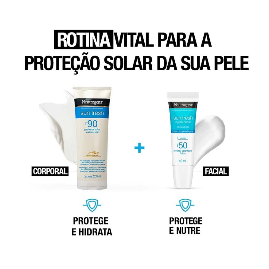 Neutrogena Protetor Solar Corporal Loção FPS 90 Sun Fresh 200ml