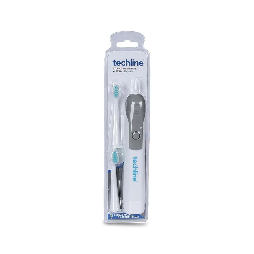 Techline Escova Dental Elétrica Adulto Cinza