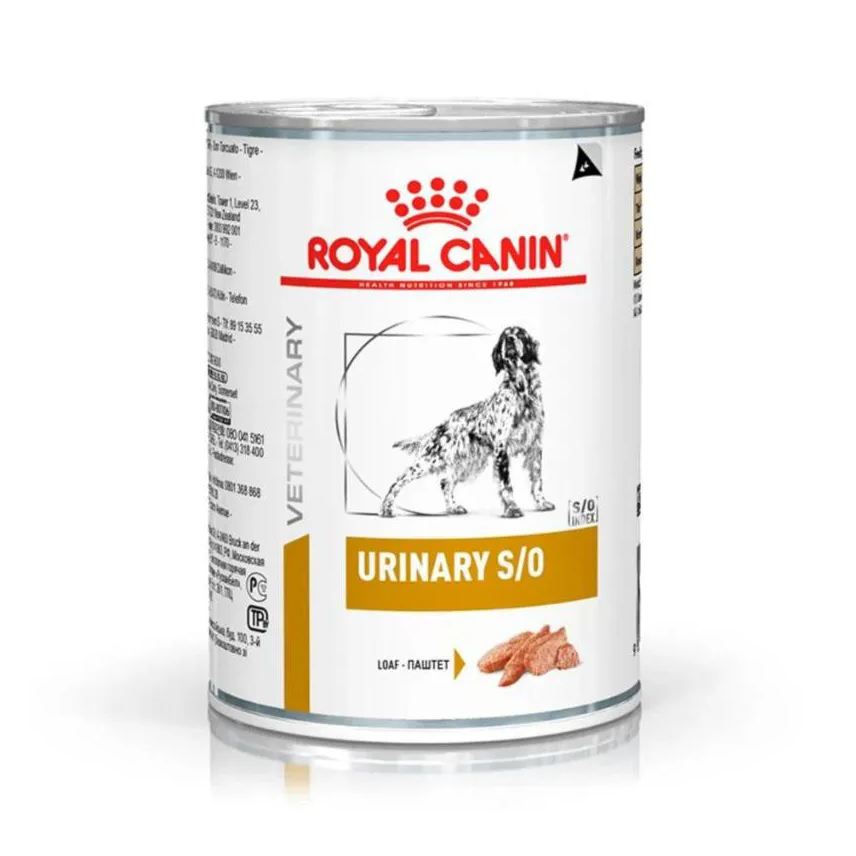 Úmida Ração Lata Royal Canin Dieta Veterinária Urinary S/O para Cães com Doenças Urinárias