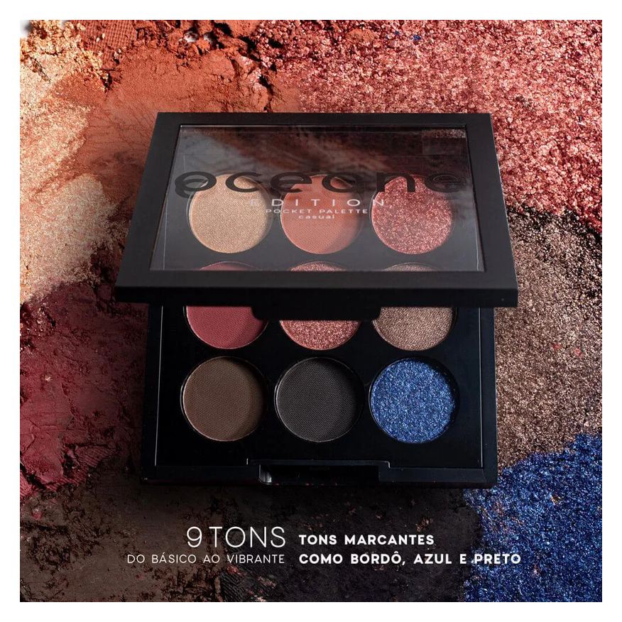 Océane Kit Paleta de Sombras + Blush em Bastão + Lip Oil Cocoa Edition (3 Produtos)