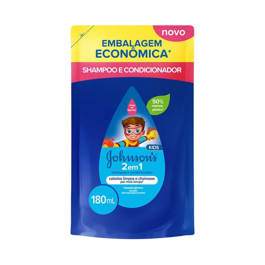 Johnson & Johnson Shampoo e Condicionador Johnsons Kids 2 em 1 Refil 180ml
