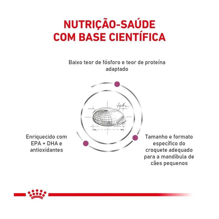 Royal Ração Canin Dieta Veterinária Renal Small Dog para Cães de Pequeno Porte 2,0kg