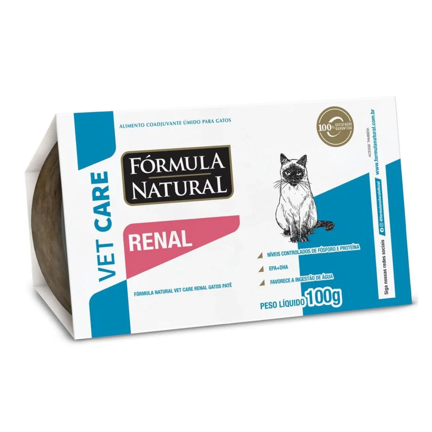 Natura Ração Úmida Fórmula Natural Vet Care Renal 100g para Gatos