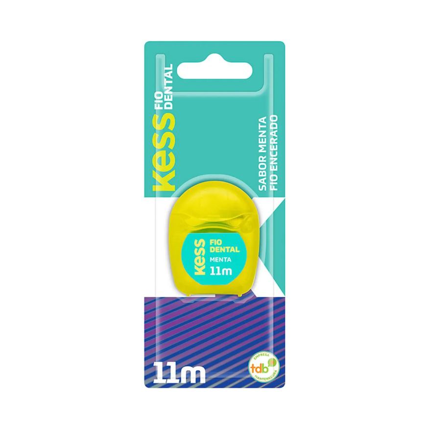 Kit 5 Fio Dental Encerado Menta Mini 11M - Kess