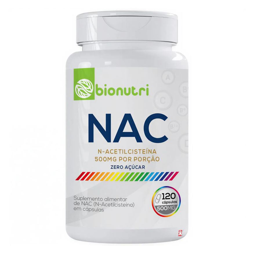 Bionutri Nac Acetilcisteina N-Acetil L-Cisteína 500mg na Porção 120 Cápsulas