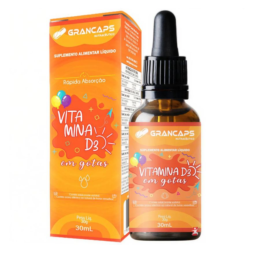 Grancaps Vitamina D3 Kids Concentrada Frutas Vermelhas 30ml