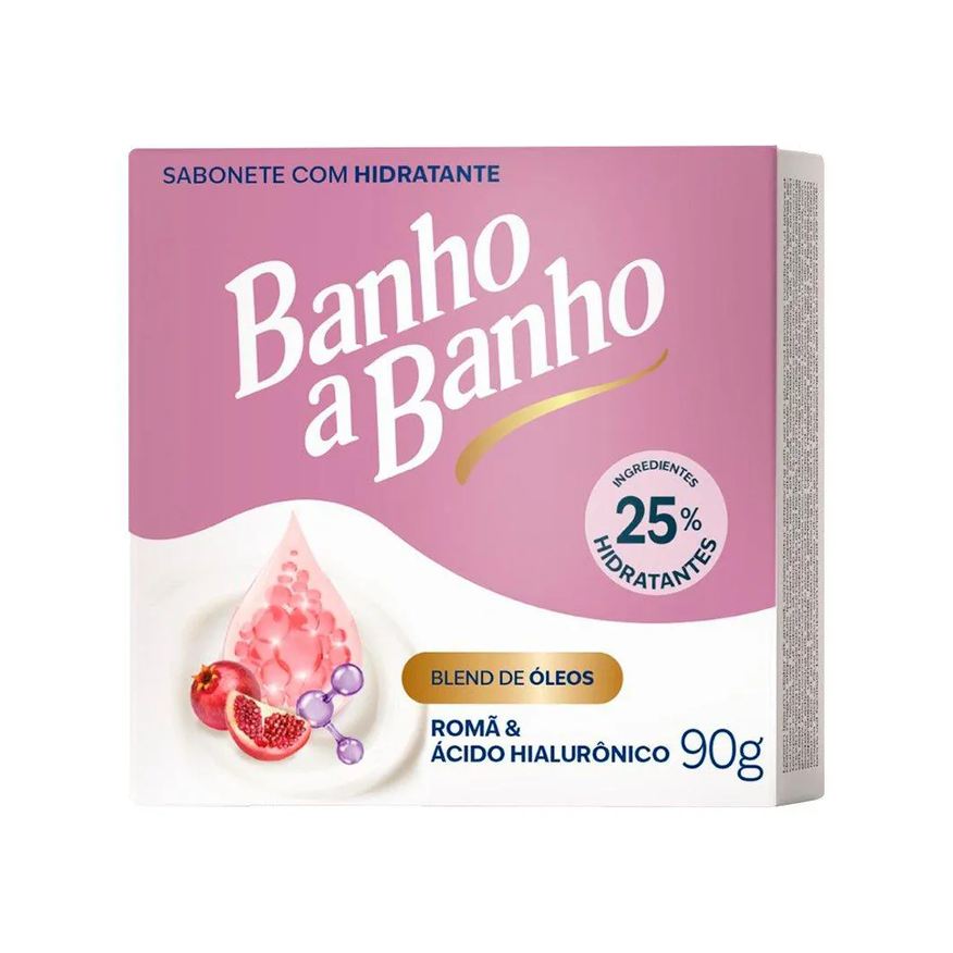 Ypê Sabonete Hidratante Banho a Banho Romã e Ácido Hialurônico 90g