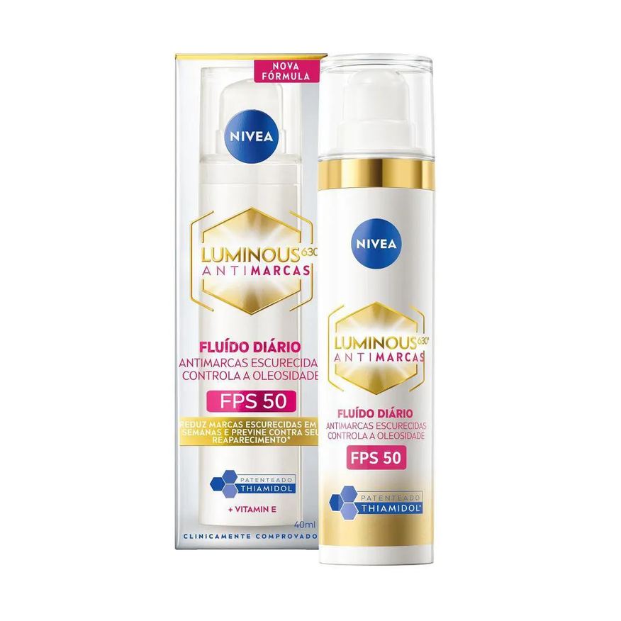 Nivea Fluido Facial Antimarcas Luminous 630 Fps 50 40ml