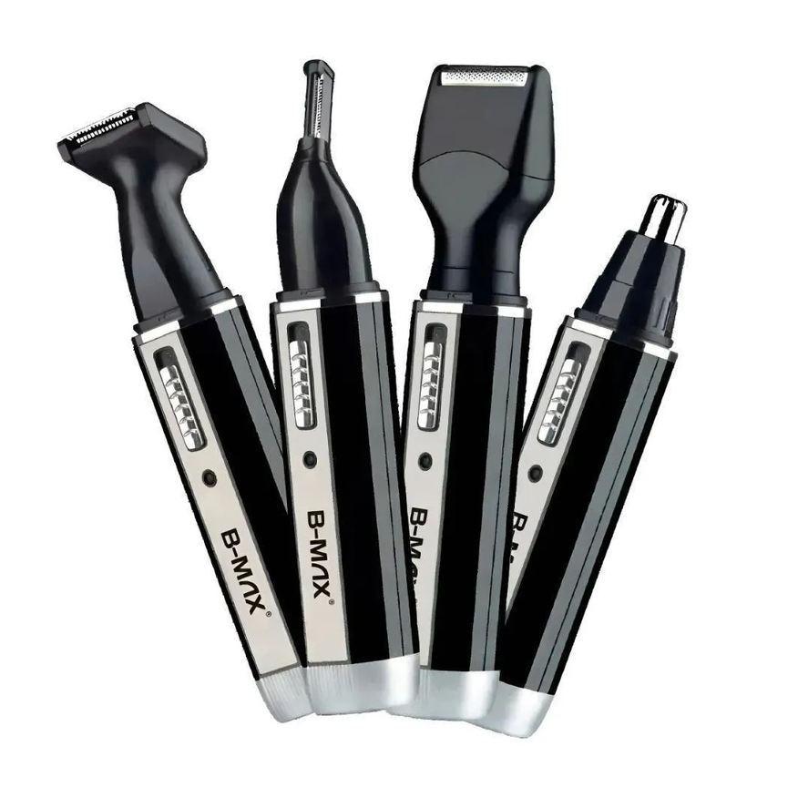 B-Max Aparador de Pelos 4 em 1 Bm C039 Multifuncional Bateria Recarregável sem Fio Preto