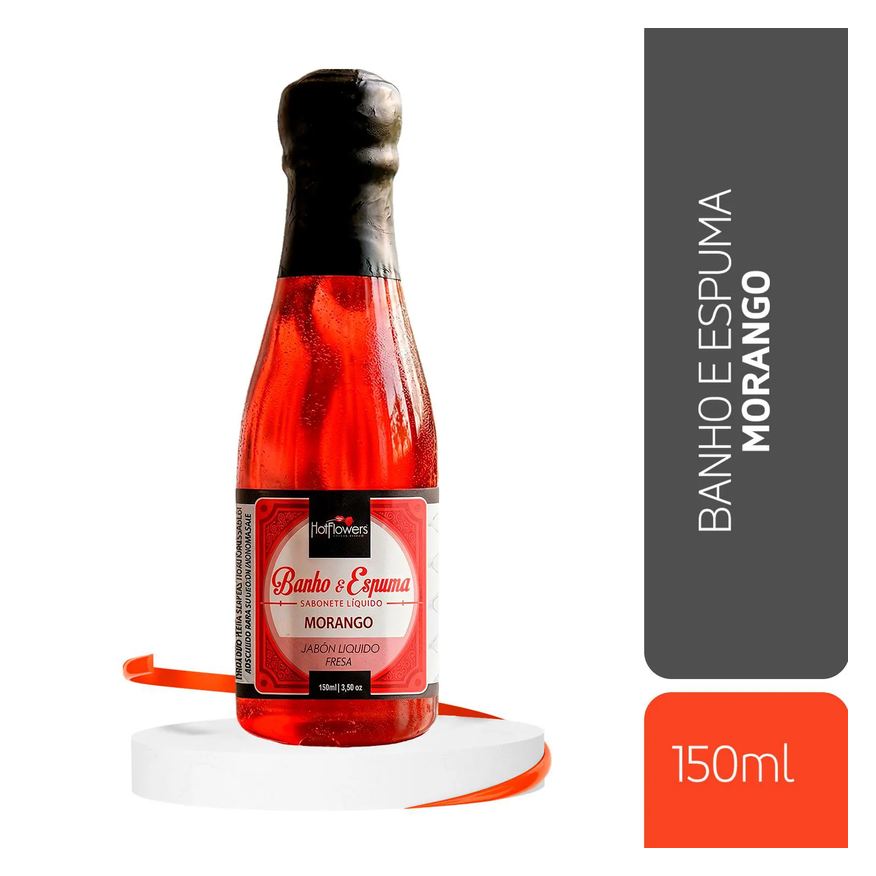 Hot Flowers Espuma de Banho para Relaxamento com Aroma de Morango 150ml