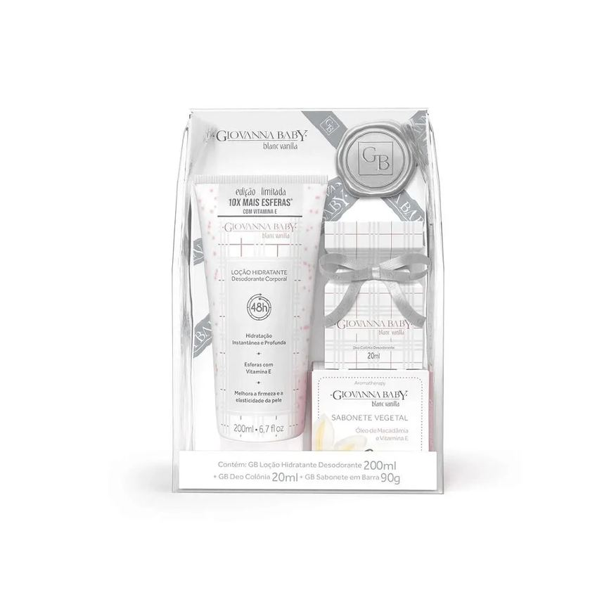 Giovanna Baby Kit Blanc Vanilla 3 Itens