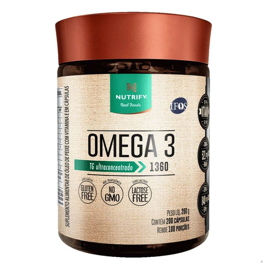 Nutrify Ômega 3 Tg Ultra Concentrado 1360mg 200 Capsulas Natural