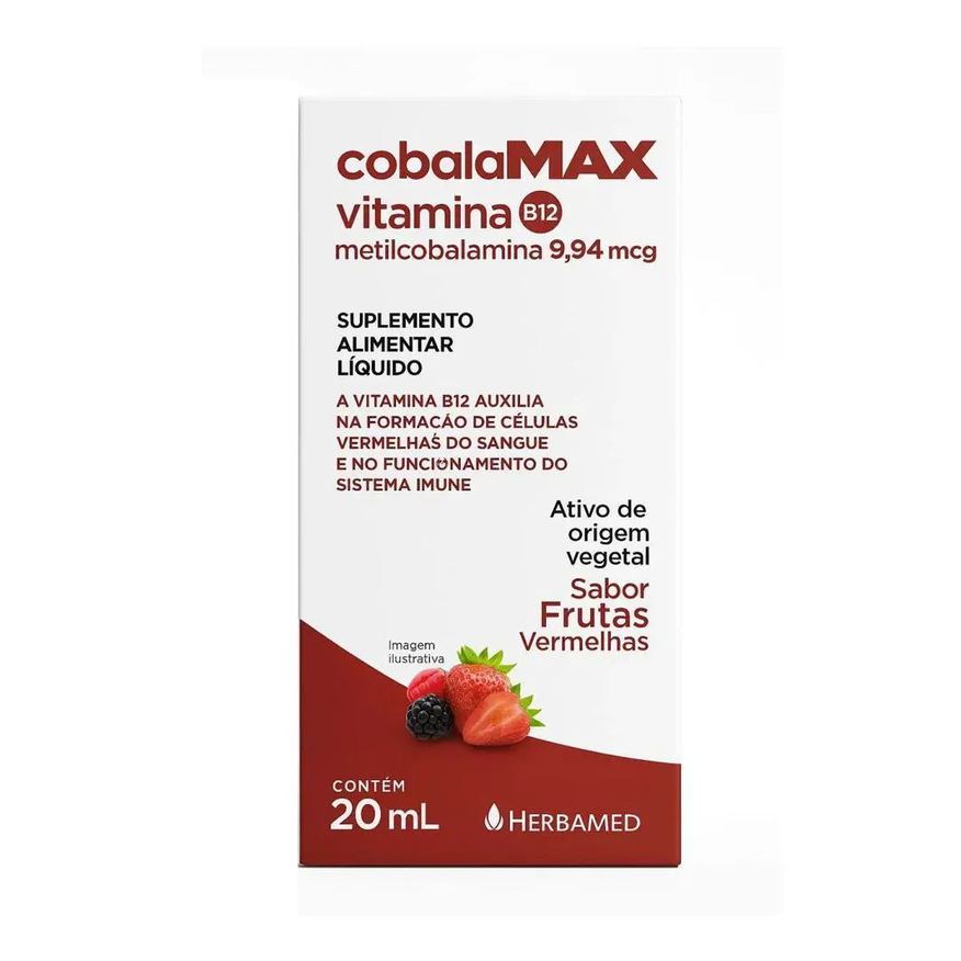Herbamed Cobala Max Vitamina B12 20ml Frutas Vermelhas