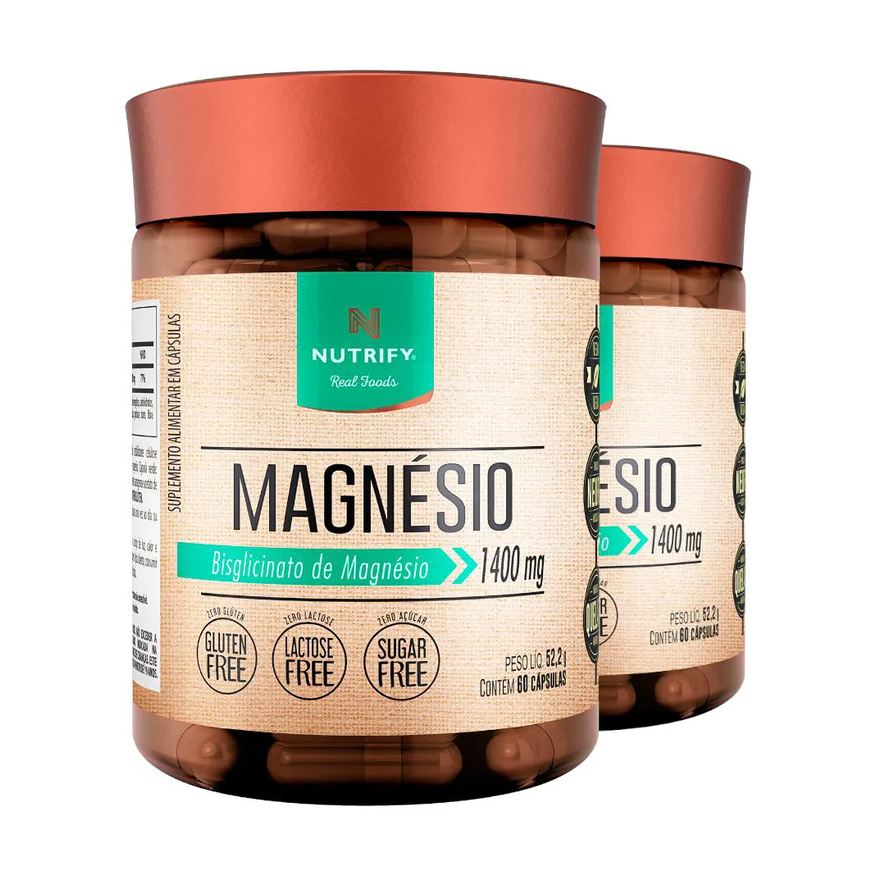 Nutrify Kit 2 Magnésio 1400mg 60 Cápsulas