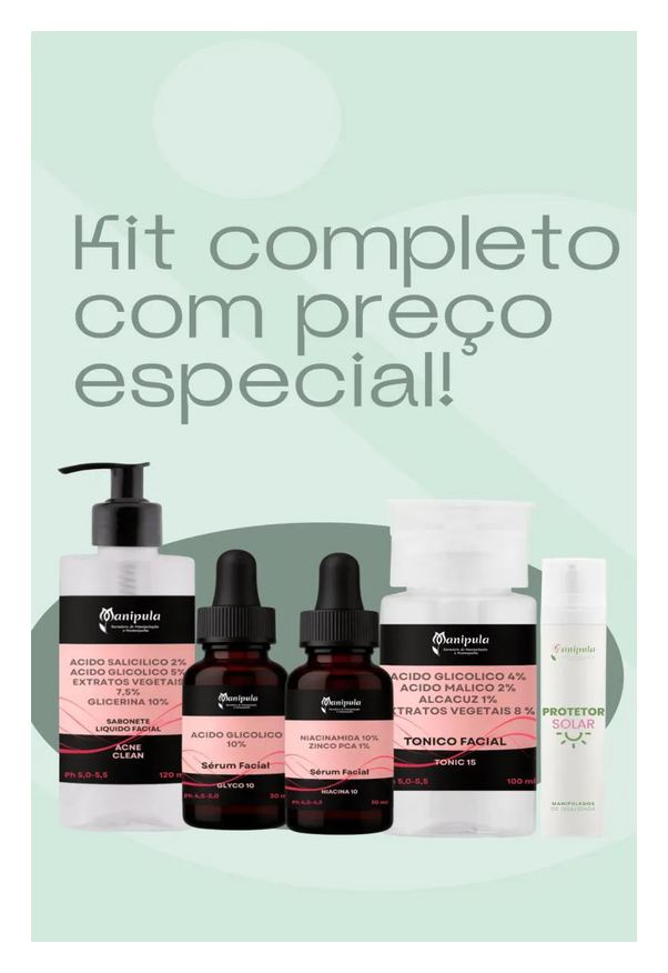 Manipula Kit Controle de Oleosidade e Acne - Controlar Minha Oleosidade Agora!