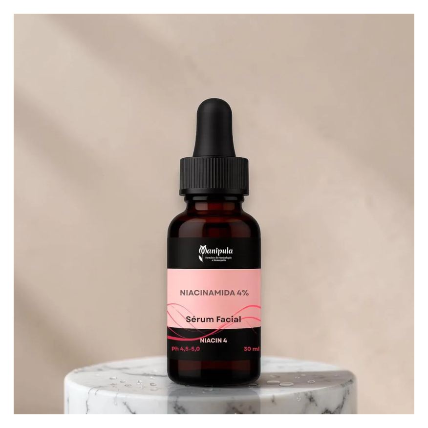 Manipula Sérum de Niacinamida 4% Controle de Oleosidade e Poros | Niacin 4 - 30ml